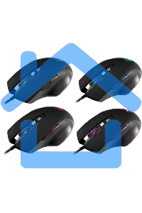 Мышь проводная Defender Wolverine GM-700L черный, 12800 dpi, USB, кнопки - 7