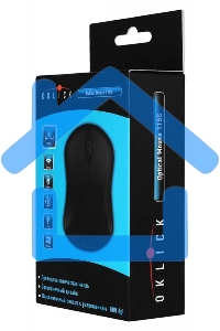 Мышь проводная Oklick 115S черный, 1200 dpi, USB, кнопки - 3