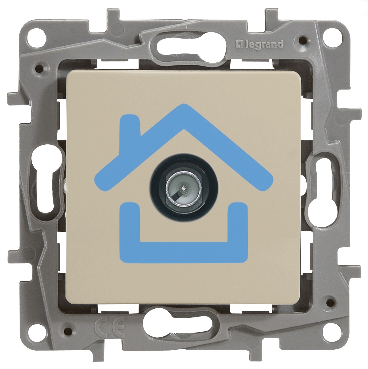 Розетка TV оконечная, Сл.кость ETIKA 