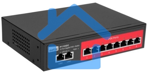 Коммутатор 10PORT NETIS P110GC 10/100/1000M 8POE+2XGE