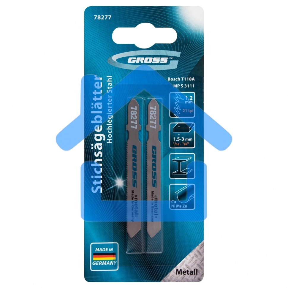 Полотна для электролобзика по металлу, 2 шт.( 3111 - T118A ) Gross