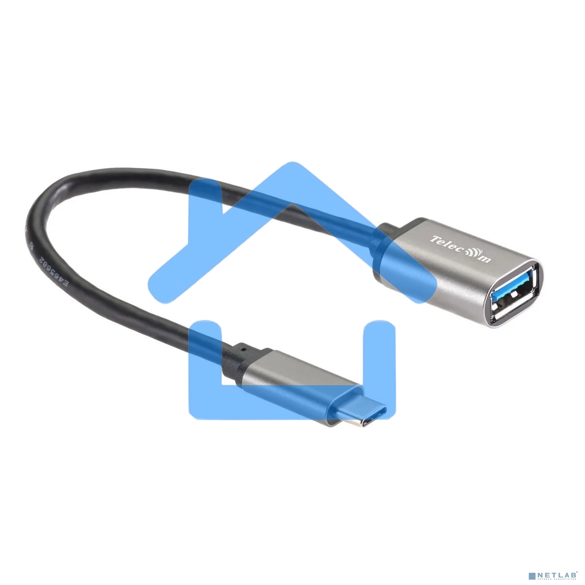 Кабель-адаптер Type-Cm --> USB 3.0 Af, OTG, 1,5A, 5,0Gbps, Alum grey 0,2m Telecom (TC409M)