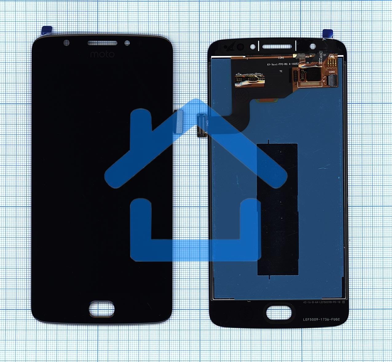 Дисплей для Motorola E4, черный