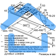 Газовая варочная панель Bosch PCS7A5M90 нержавеющая сталь