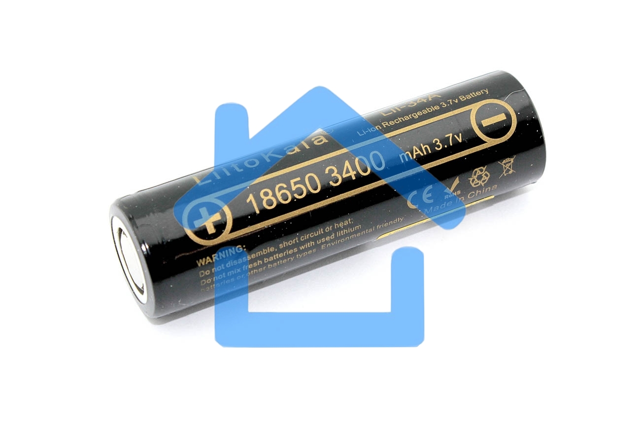 Аккумулятор типа 18650 Li-Ion LiitoKala Lii-34A 3400mAh, 3.7V