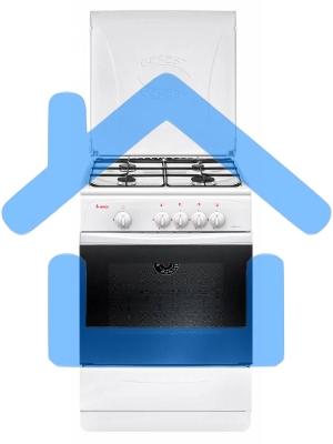 Плита газовая Gefest ПГ 1200 С7 К8 белый, конфорок 4 шт, духовка 63 л, 60 см x 85 см x 60 см