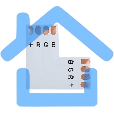 Плата соединительная (L) для RGB светодиодных лент шириной 10 мм LAMPER