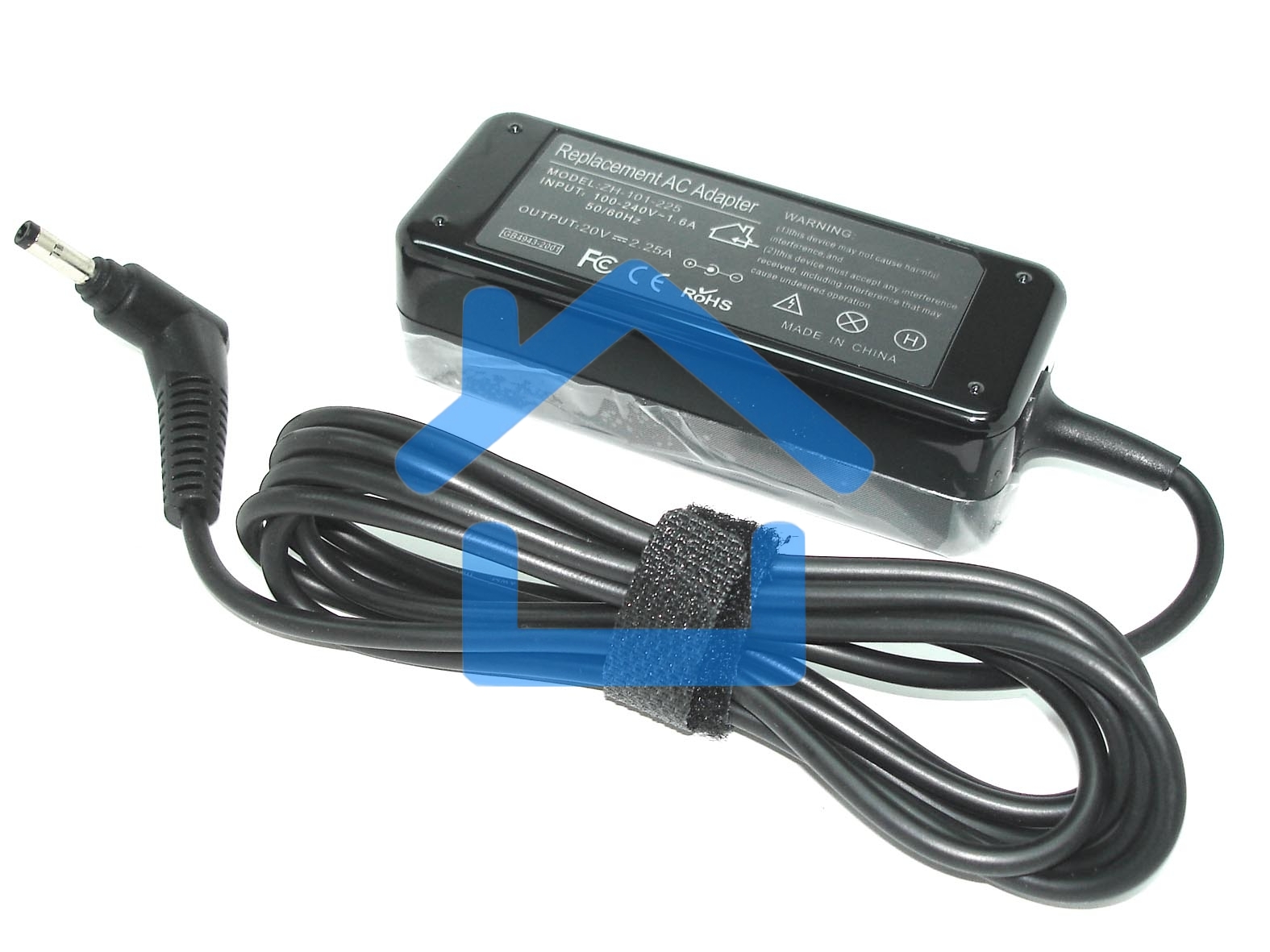 Блок питания (сетевой адаптер) для ноутбуков Lenovo 20V 2.25A 45W 4.0x1.7mm REPLACEMENT