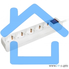 Удлинитель WYP10-16-05-03-ZK-N У05К-выкл. 5 мест 2 Р + P Е /3метра 3х1мм2 16А/250 IEK