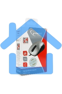 Мышь проводная Gembird MOP-100-S серебристый, 1000 dpi, USB, кнопки - 3