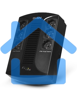 Источник бесперебойного питания SVEN UP-L1000E 1000VA/500W (6 розеток: 3х UPS/сетевой фильтр+3 x сетевой фильтр)