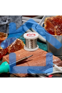 Припой ПОМ-3, 100г, Ø2мм, (олово 97%, медь 3%), бессвинцовый, ГОСТ 21931-76, катушка Rexant