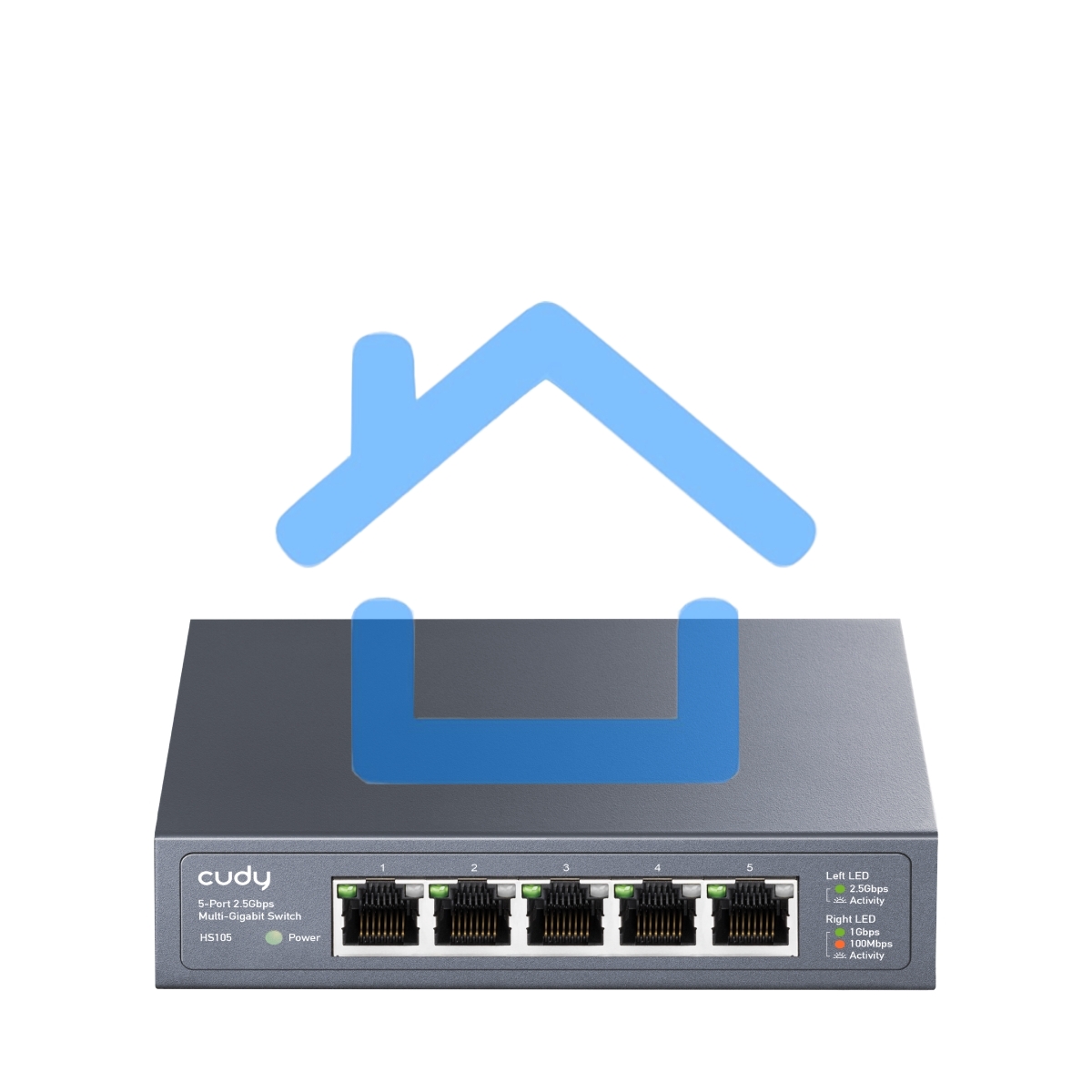 Коммутатор Cudy HS105 (L2) 5x2.5Gbит/с неуправляемый