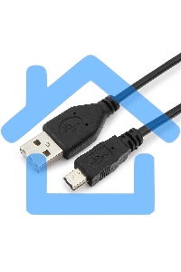 Кабель USB 2.0 Гарнизон GCC-USB2-AM5P-1M, AM/miniBM 5P, 1м, пакет