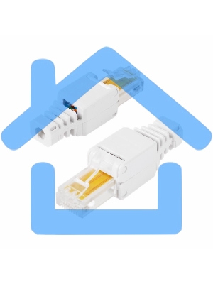 Разъем Rexant RJ-45(8P8C) под витую пару, UTP, категория 5e, самозажимной