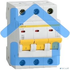 Выключатель автоматический модульный 3п B 16А 4.5кА ВА47-29 ИЭК MVA20-3-016-B