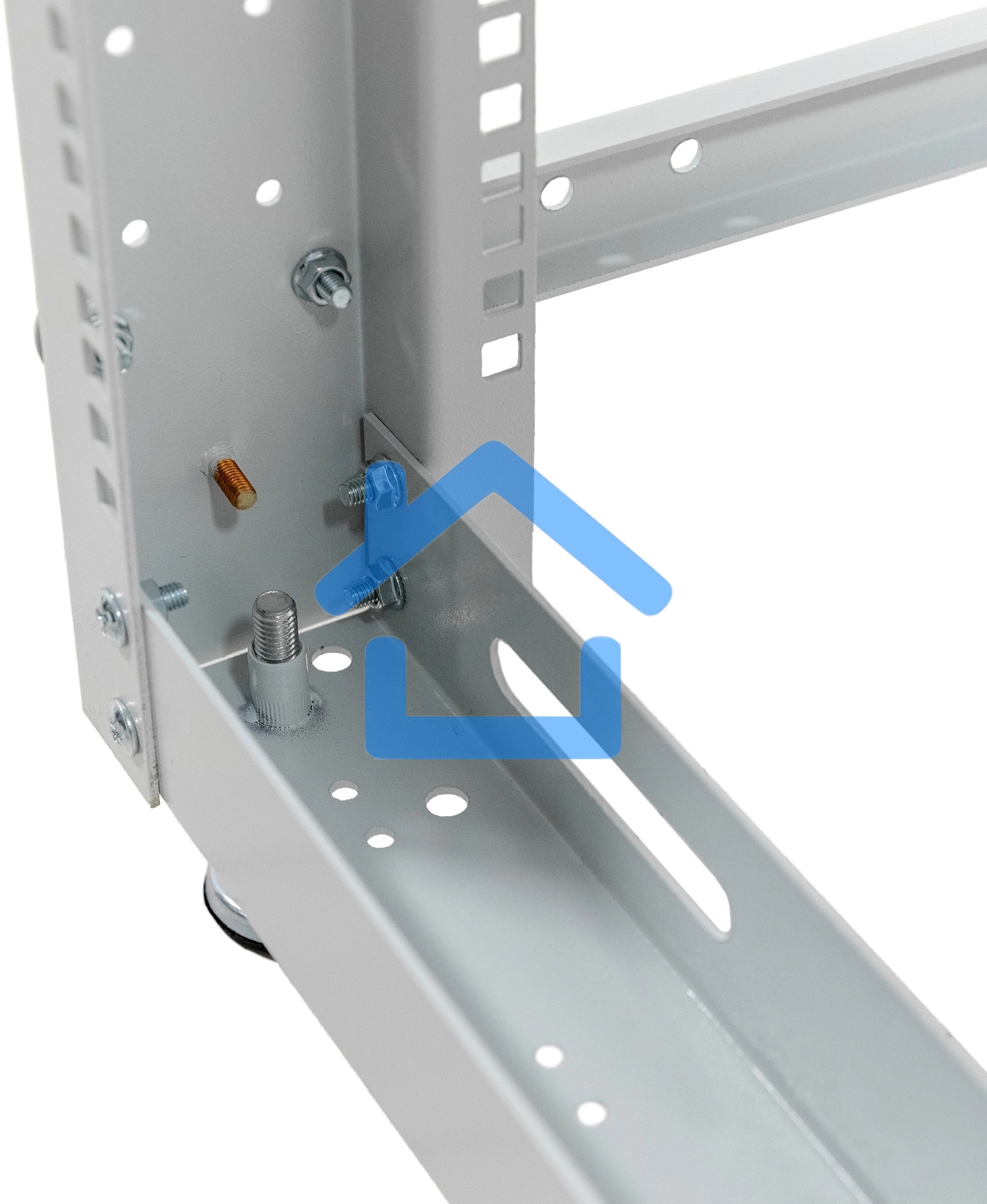 Стойка двухрамная NTSS NTSS-2POR24U/600-1000 24U 550ммx1000мм 600кг серый