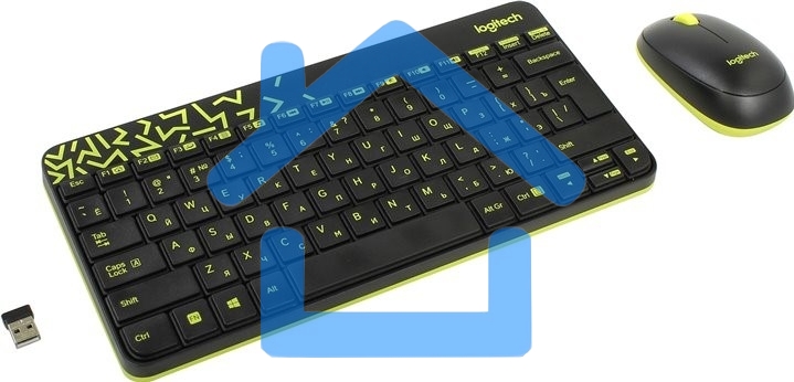 Клавиатура + мышь Logitech Wireless Desktop MK240 Nano Black Retail Combo