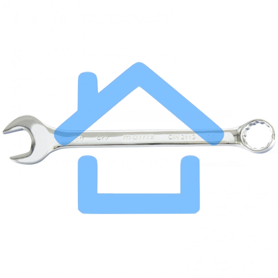 Ключ комбинированный Matrix, 30 мм, CrV, полированный хром