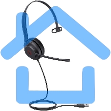 Гарнитура проводная Yealink UH35 Mono UC черный 1308138