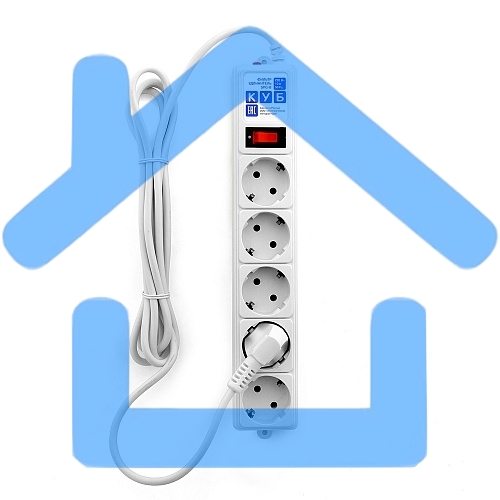 Сетевой фильтр Powercube SPG-B-10-WHITE 3м (5 розеток) белый (коробка)
