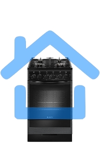 Плита газовая Gefest ПГ 5500-02 0115 черный, конфорок 4 шт, духовка 52 л, 50 см x 85 см x 58.5 см