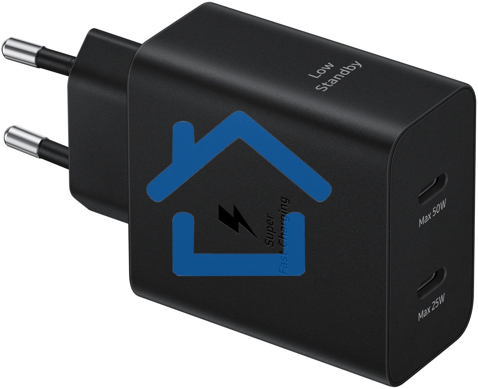 Сетевое зарядное устройство Samsung EP-T5020 50W 3A (PD) 2xUSB type-C для Samsung черный