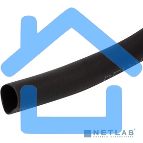 Трубка термоусаживаемая 5,0/2,5 мм черная, ролик 2,44 м Rexant