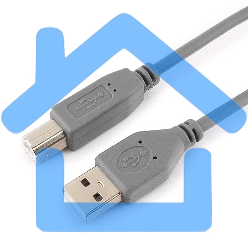 Кабель USB 2.0 Pro Cablexpert CCP-USB2-AMBM-6G, AM/BM, 1.8м, экран, серый