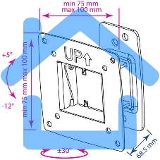 Кронштейн Kromax OPTIMA-102 черный, 10