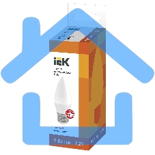 Лампа светодиодная LED 9Вт 230В 3000К E27 свеча LLE-C35-9-230-30-E27 IEK