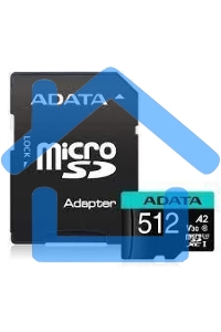 Карта памяти MICRO SDXC 512Gb W/AD. AUSDX512GUI3V30SA2-RA1 ADATA