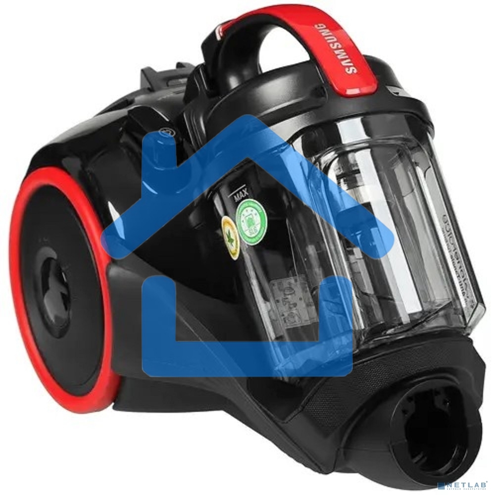 Пылесос Samsung VC15K4116VR/EV красный/черный, 390/1500 Вт, уборка сухая, пылесборник контейнер 1.3 л