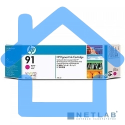Картридж струйный HP №91 C9468A пурпурный для HP DJ Z6100 (775мл)