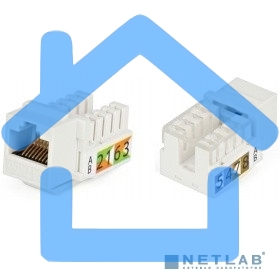 Вставка Hyperline KJ9-8P8C-C5e-90-WH Keystone Jack RJ-45(8P8C), категория 5e, белая