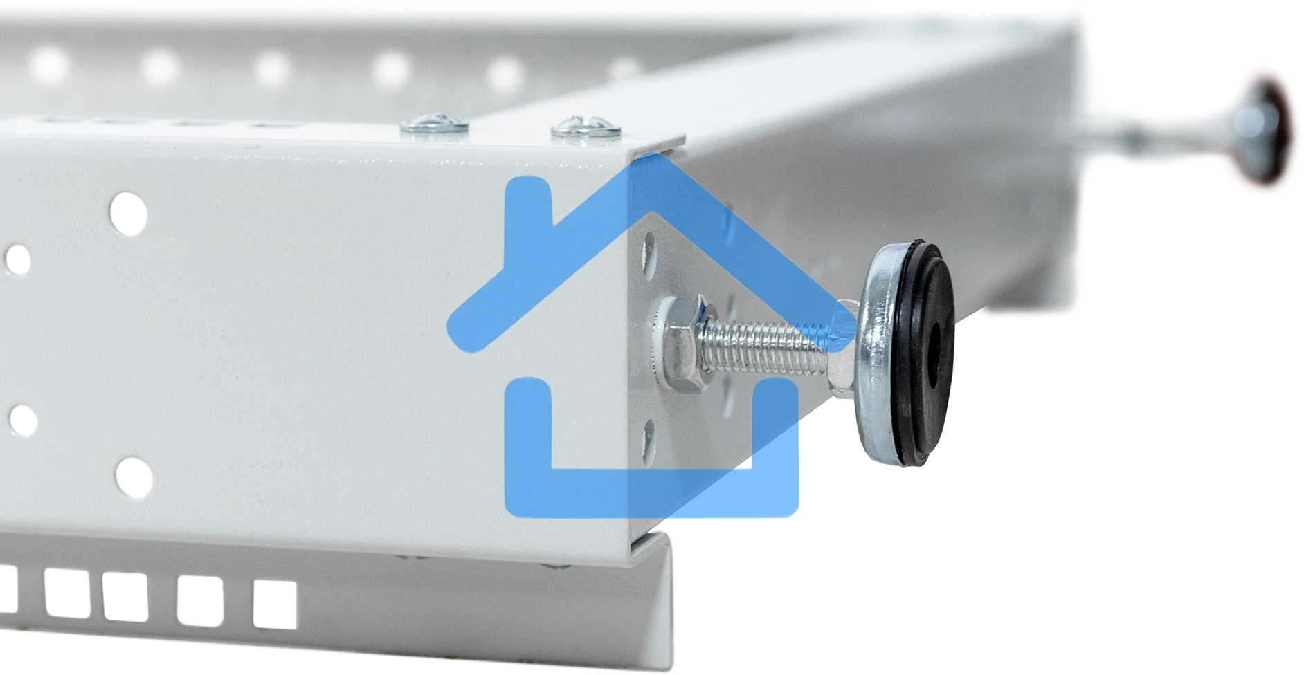 Стойка двухрамная NTSS NTSS-2POR24U/600-1000 24U 550ммx1000мм 600кг серый