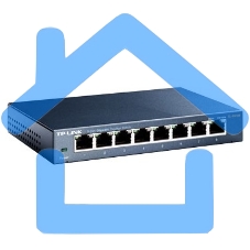 Коммутатор TP-Link SMB TL-SG108 8-port Desktop Gigabit Switch, 8 10/100/1000M RJ45 ports,metal case