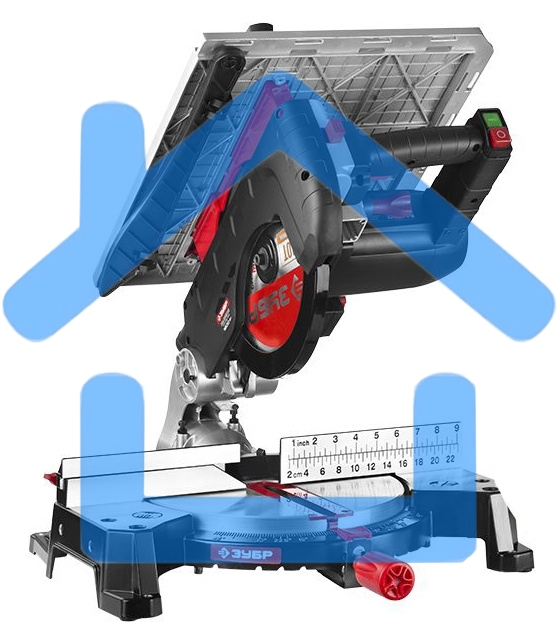 Торцовочная комбинированная пила ЗУБР ЗПТК-255-1800