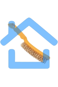 Щетка по металлу с пластиковой ручкой 4 ряд. 260 мм Kranz