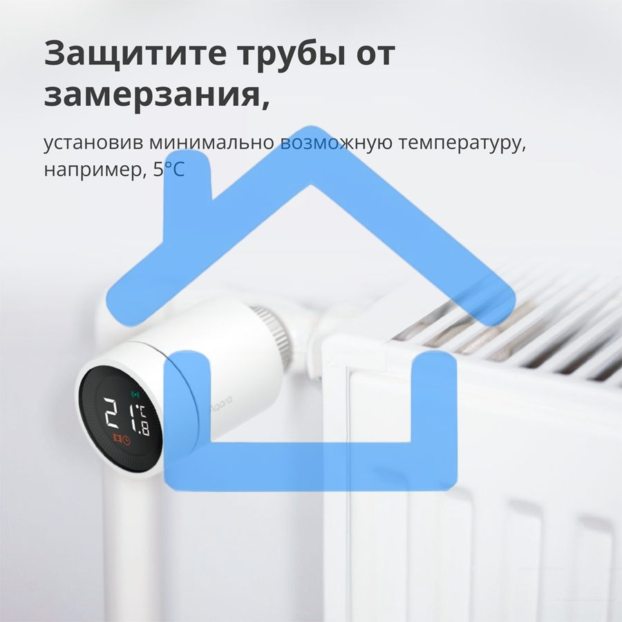 Термоголовка Aqara Smart Radiator Thermostat E1 (SRTS-A01) для радиат. резьбовой
