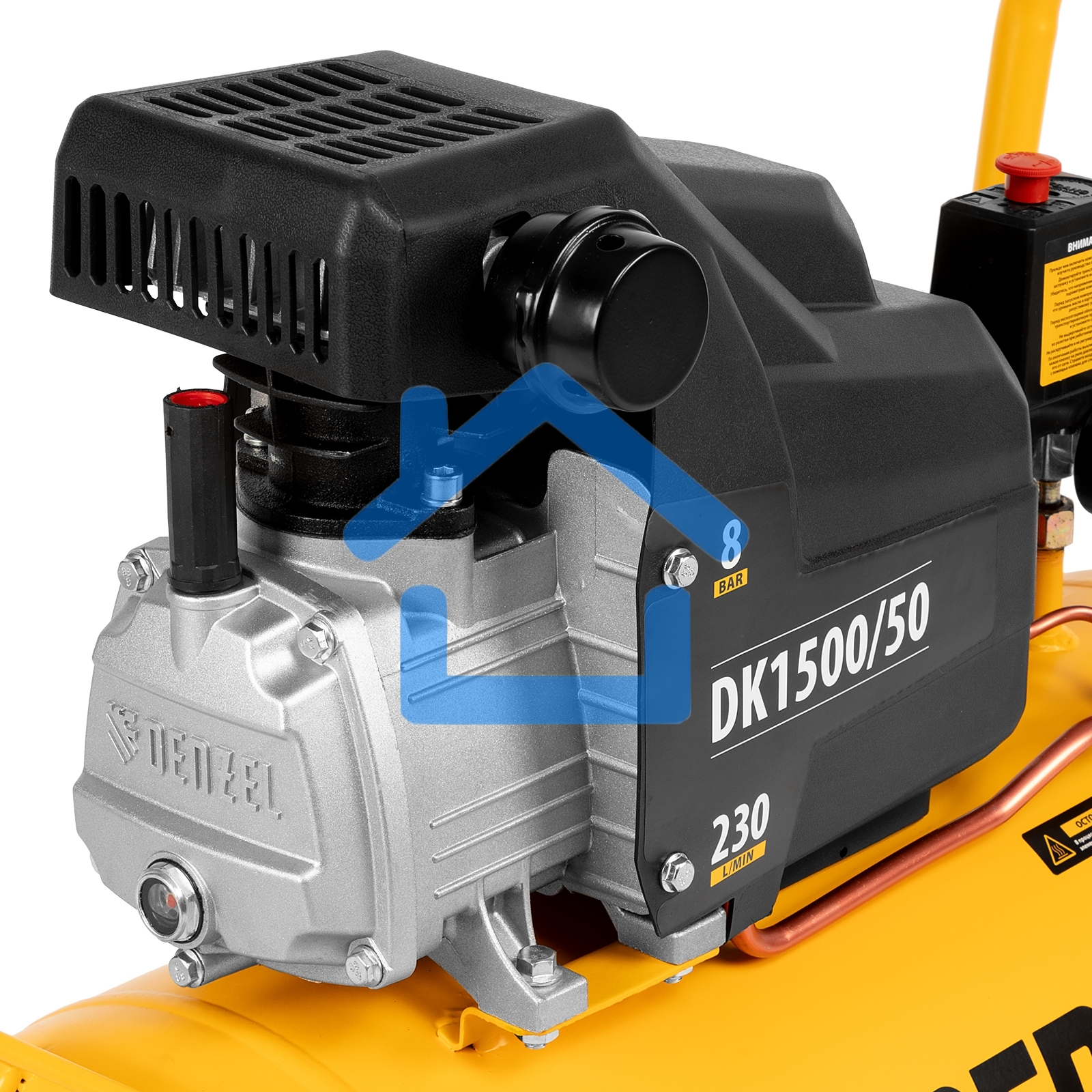 Компрессор Denzel воздушный DK1500/50,Х-PRO 1,5 кВт, 230 л/мин, 50 л 58064