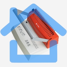 Переплетчик ГЕЛЕОС БП-16 бело-красный на пластиковую пружину, А4, ручная перфорация 16 листов, переплет макс до 500 л., глубина перфорации 2-3-4-5 мм