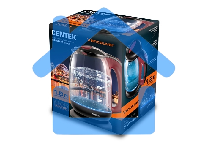 Чайник электрический Centek CT-0034 черный