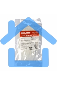 Хомут с площадкой под маркер nylon 100x2,5 мм 100 шт. белый Rexant