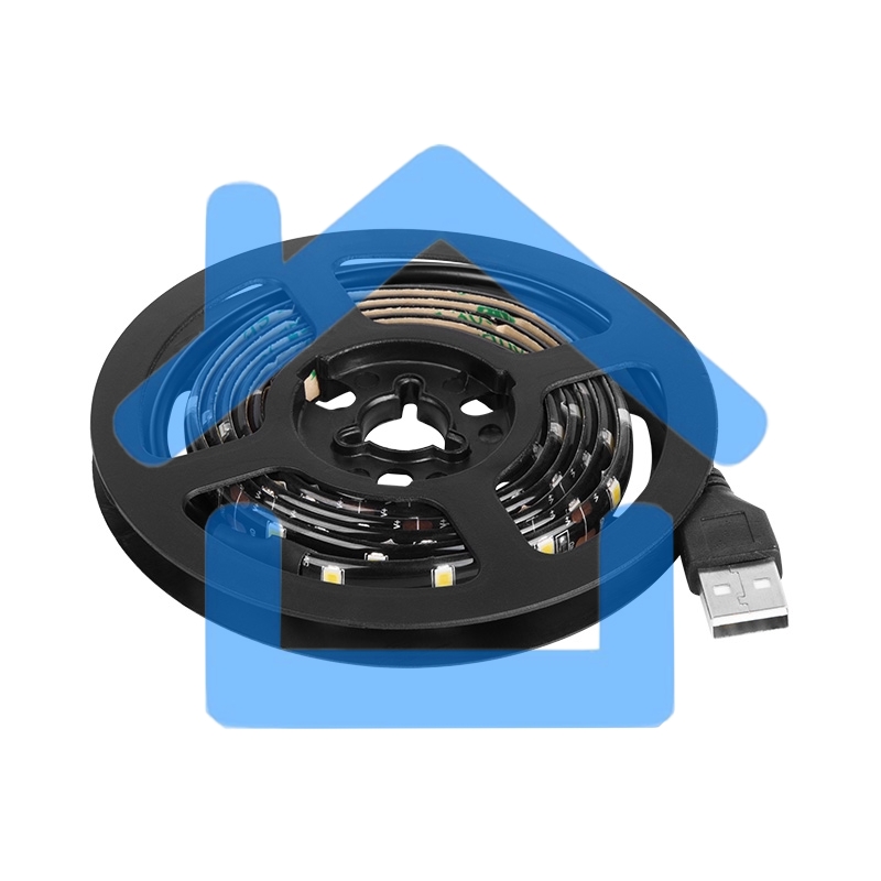 Лента LED с USB коннектором 5 В, 8 мм, IP65, SMD 2835, 60 LED/m, цвет свечения зеленый