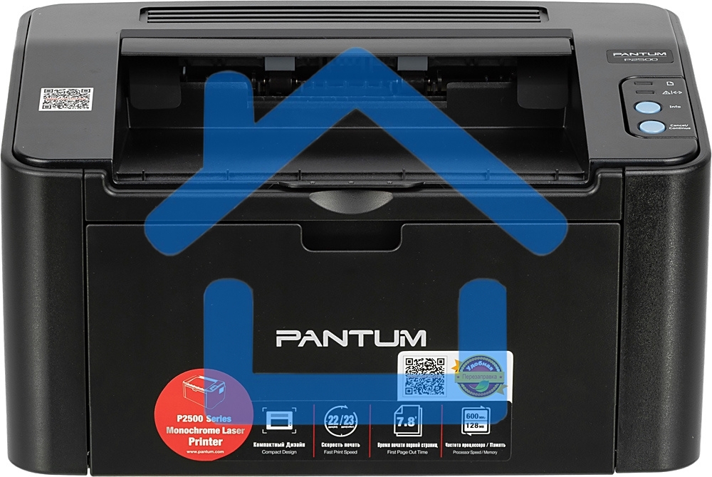 Принтер лазерный Pantum P2500, А4, ч/б, печ. до 22 стр/мин, 1200x1200 dpi, USB