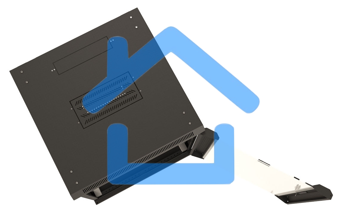 Шкаф настенный Hyperline TWB-1866-GP-RAL9004 19-дюймовый (19