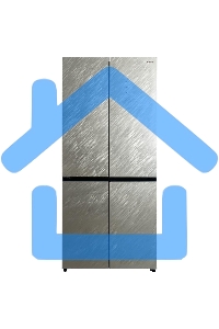 Холодильник Бирюса CD 496 TGG текстурированное бежевое стекло трехкамерный 334/162л морозилка снизу, No Frost, Side by Side