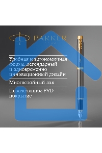 Ручка перьевая Parker IM Premium Grey Core GT (2213776) M, черные чернила, подарочная коробка