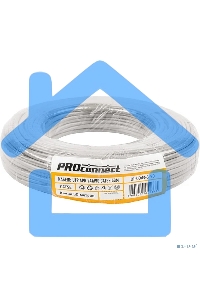 Кабель UTP PROconnect 4PR 24AWG, CCA, CAT5e, PVC, серый, бухта 50 м